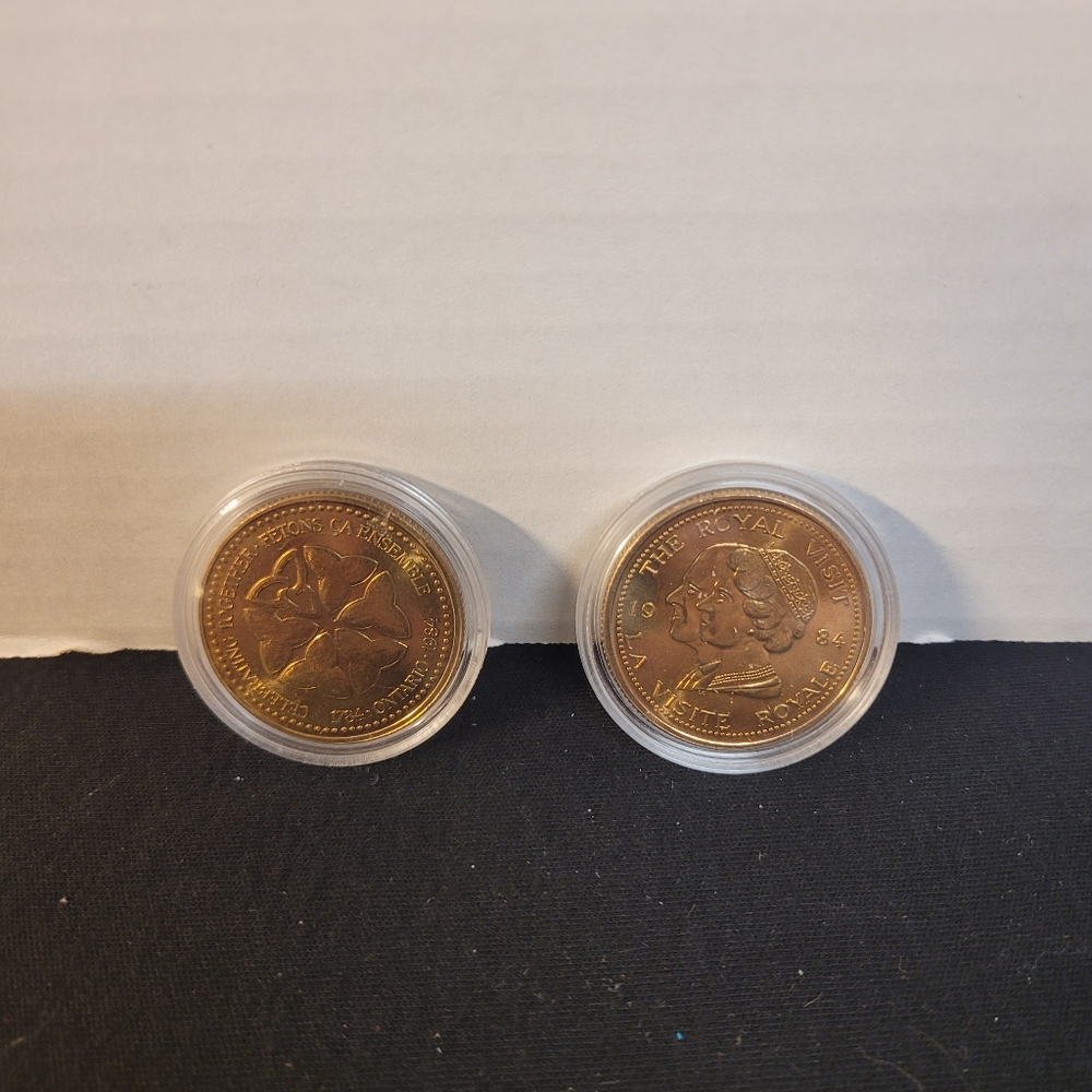 1984 Canada Royal Visit Commemorative Coin Token Queen Elizabeth Prince Philip